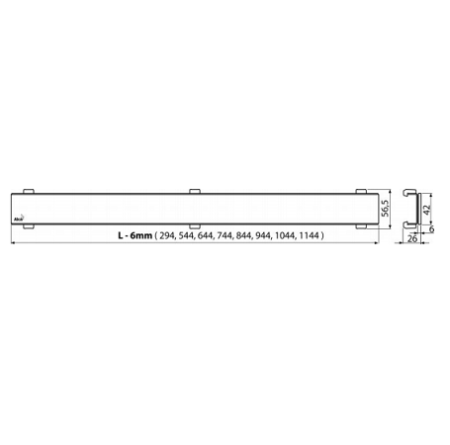 Решетка  AlcaPlast MI1200-950 искусственный камень белый
