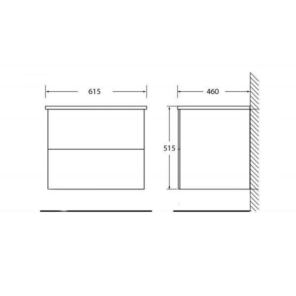 Тумба с раковиной BelBagno Etna ETNA-600-2C-SO-RN-P 60 Rovere Nature