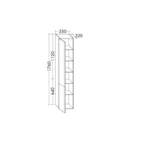Шкаф-пенал Burgbad Iveo HSIE035LF2833G0161 L белый глянцевый