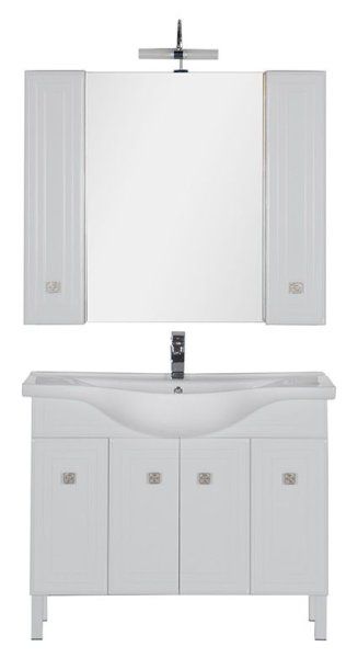 Тумба под раковину Aquanet Стайл 00181503 105 белая, 4 дверцы