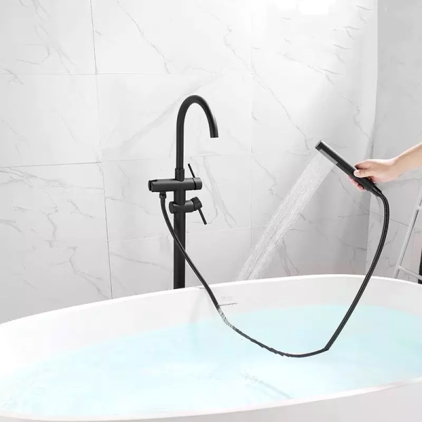 Смеситель BRAIES Matt Black для отдельностоящей ванны, цвет матовый черный, латунь BOCH MANN BM8921