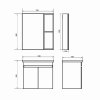Зеркало-шкаф COMFORTY "Осло-70" бетон светлый