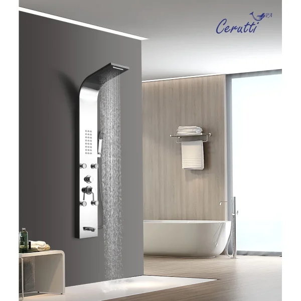 Душевая панель Ceruttispa Victoria CT9976 со смесителем, серебряный