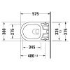 Чаша для унитаза подвесного Duravit Starck f Plus 2510092000