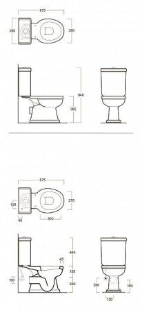 Унитаз-компакт Simas Londra LO931bi горизонтальный выпуск, белый/хром