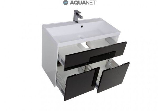 Тумба под раковину Aquanet Латина 00179931 90 черная