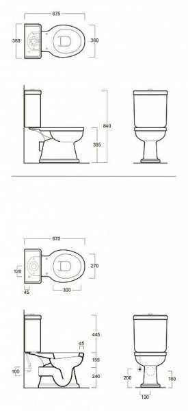 Унитаз-компакт Simas Londra LO931bi горизонтальный выпуск, белый/хром