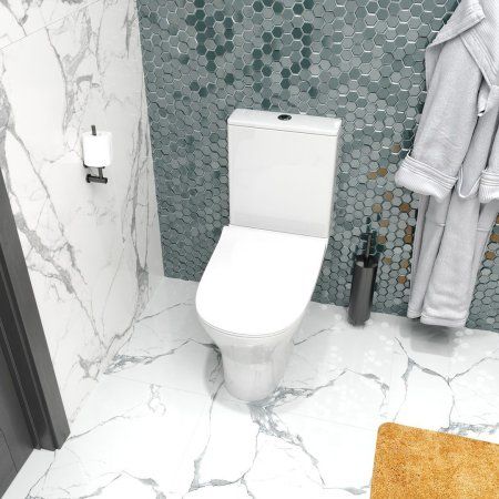 Унитаз напольный Teymi Ellie безободковый, сиденье микролифт T40801