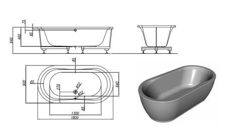 Акриловая ванна Kolpa San Libero 180х90