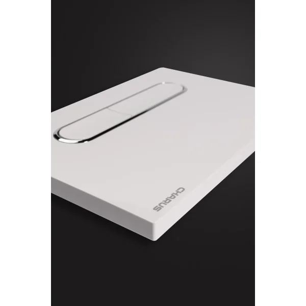 Кнопка смыва Charus Magnus FP.340.11.01 для инсталляции, белый глянец/хром/белый глянец