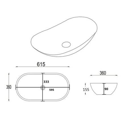 Раковина Velvex 7811AMW 61х36 белый