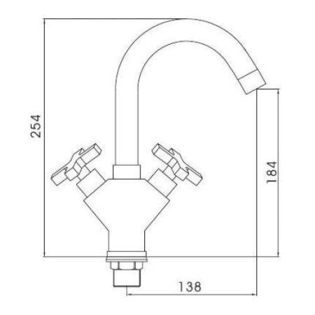 Смеситель Ledeme L1084-2 хром