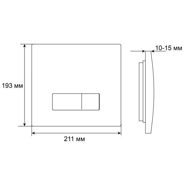 Кнопка смыва Grossman Classic 800.T1.04.110.110 для инсталляции, матовый хром