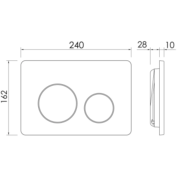 Кнопка смыва Ceramica Nova Balance Circle CN12-001CH для инсталляции, хром