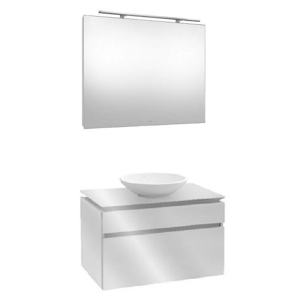 Мебель для ванной Villeroy & Boch Legato B225L0E8+71758G01 100 белое дерево, 2 ящика