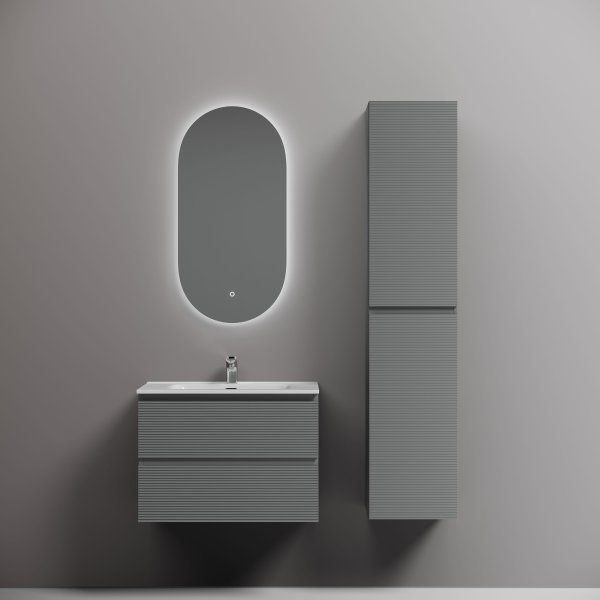 Тумба подвесная SANCOS Folk 690х445х500, c двумя ящиками оснащенными доводчиками, Ergraut soft, FL70ES