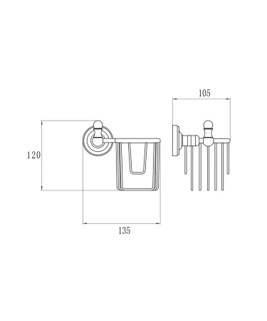 Держатель для освежителя Ganzer GZ31038-D бронза