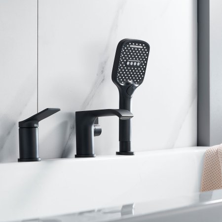 Смеситель для ванны однорычажный  Shevanik S4112H, Черный