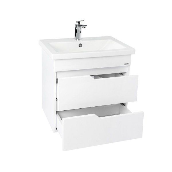 Тумба VIANT "Куба" COMO 60 2 ящика подвесная белая 430х560х560 (VKUB60CO-T2YP)