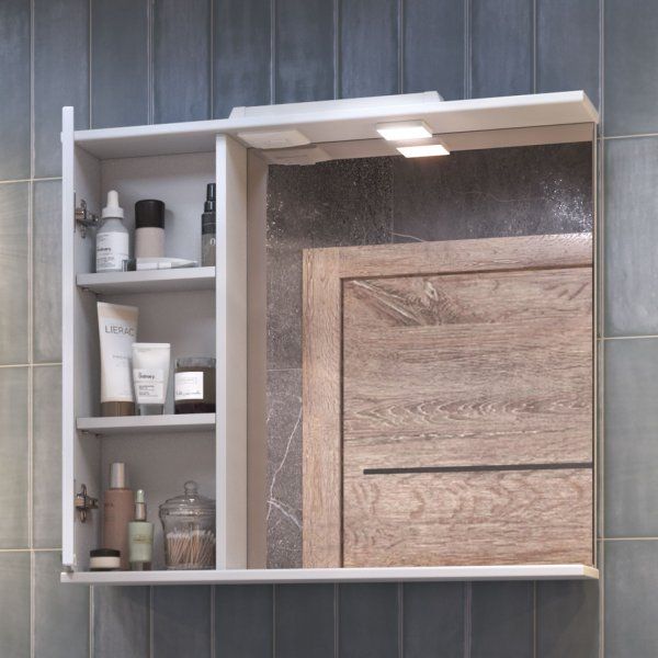 Шкаф VIGO навесной с зеркалом Callao 800 (левый) со спотом (z.CAL.80.L.El)