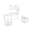 Тумба с раковиной Ravak Classic SDD 800 X000001096 L подвесная, каппучино/белая