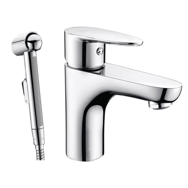 Смеситель для раковины с гигиеническим душем WasserKRAFT Leine 3500 35JP08ZB хром