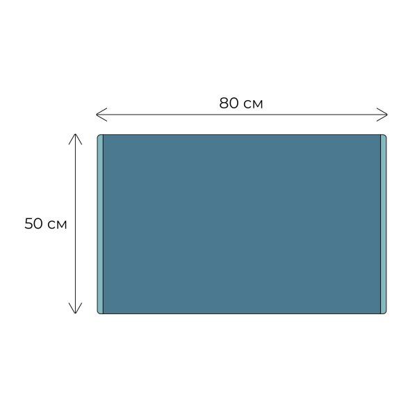 Коврик для ванной 1-ый Fixsen MUSK, серо-голубой, 50х80см  (FX-8010C)