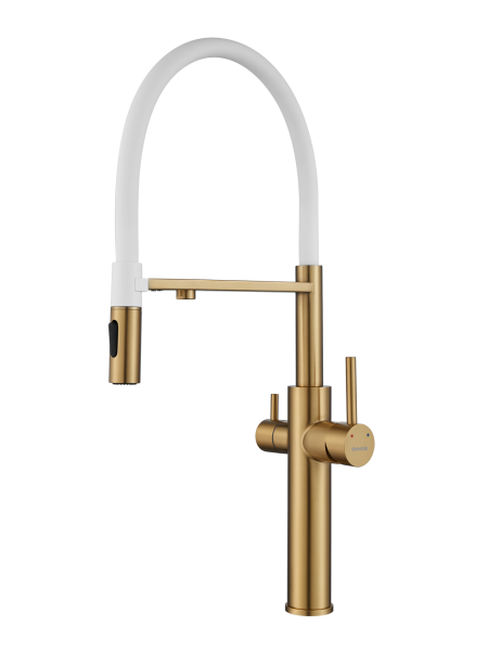 Смеситель для кухни Shevanik S478G, Золотой сатин