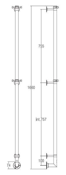 Полотенцесушитель электрический Margaroli Arcobaleno 616XBBN-1650 никель