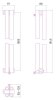 Дизайн-радиатор Сунержа Эстет 1800х97 хром (2 секции) водяной