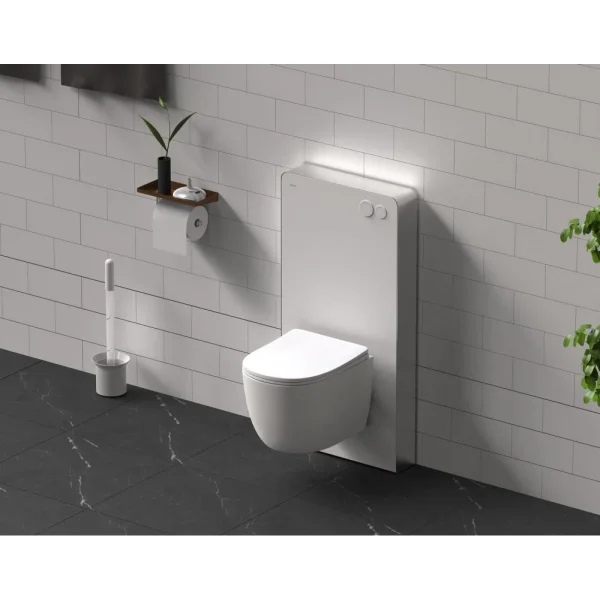 Инсталляция для унитаза Abber AC0107MW с кнопкой смыва, белый