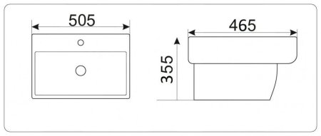Умывальник CeramaLux NB164, Белый