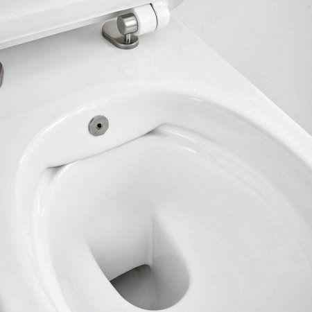 Унитаз подвесной SSWW CT2039V-B с тонкой крышкой, с функцией биде, белый глянцевый