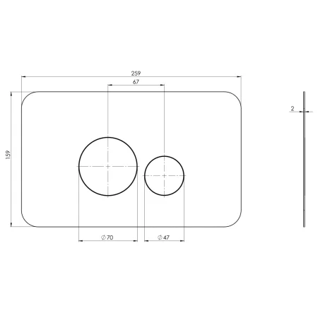 Кнопка смыва Remer RB810CR для инсталляции, хром