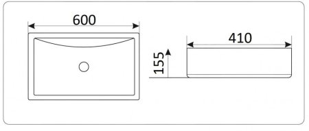 Умывальник CeramaLux 9121, Белый