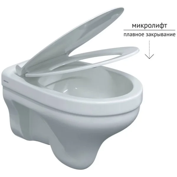 Унитаз подвесной Berges Albit S 082147 безободковый, с сиденьем микролифт, белый