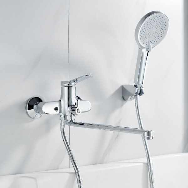 Смеситель для ванны однорычажный  Shevanik S6222, Хром