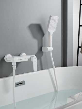 Смеситель для ванны Shevanik S4552C, Белый