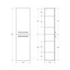 Шкаф-пенал Cezares Eco ECO-1500-2A-SC-BL Bianco Lucido