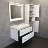 Тумба-умывальник COMFORTY "Феррара-100" белый глянец с раковиной 50110