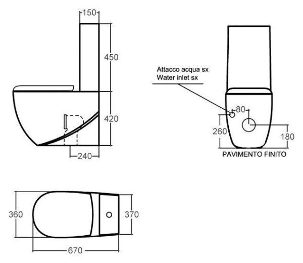 Унитаз-компакт Hidra Ceramica ABC белый