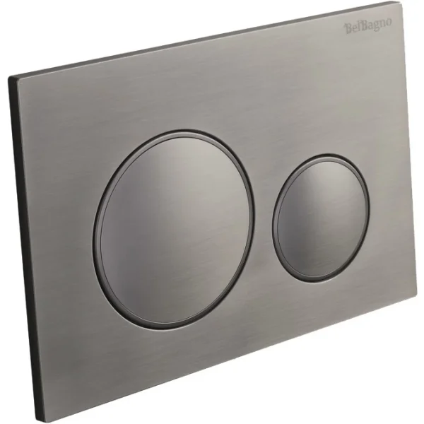 Кнопка смыва BelBagno BB-17C-GM для инсталляции, оружейная сталь матовый