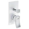 Смеситель для ванны и душа WasserKRAFT Aller 1060 WHITE 10641W белый, хром