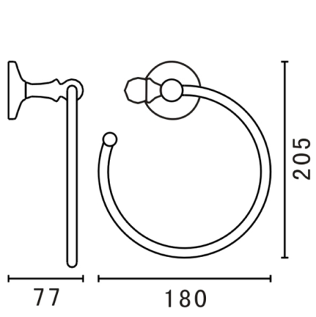 Полотенцедержатель Art&Max Antic Crystal AM-E-2680SJ-Cr  хром