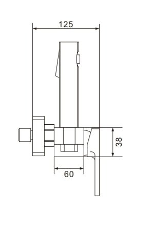 Гигиенический душ Shevanik S9605-1 со смесителем хром
