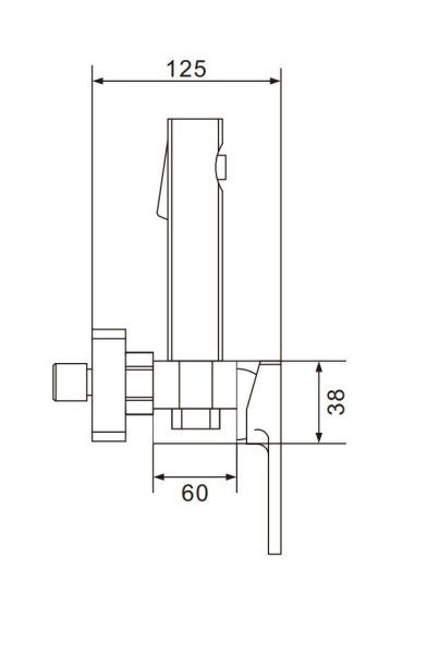 Гигиенический душ Shevanik S9605T-1 со смесителем оружейная сталь