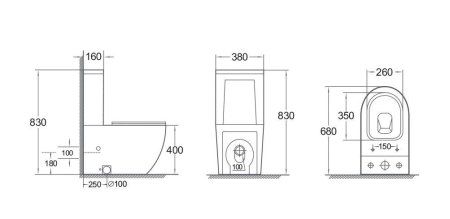 Унитаз-компакт OLIVE'S TOSCANA (TC31126DP)