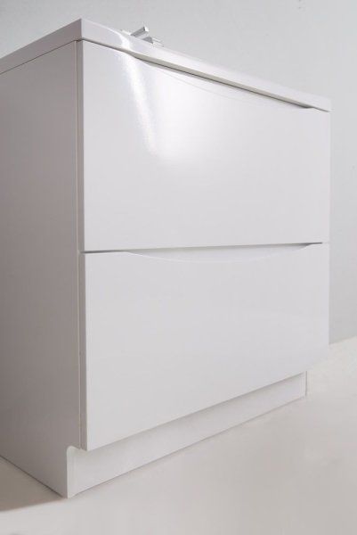 Тумба с раковиной BelBagno Marino MARINO-600-2C-PIA-BL-P 60 bianco lucido