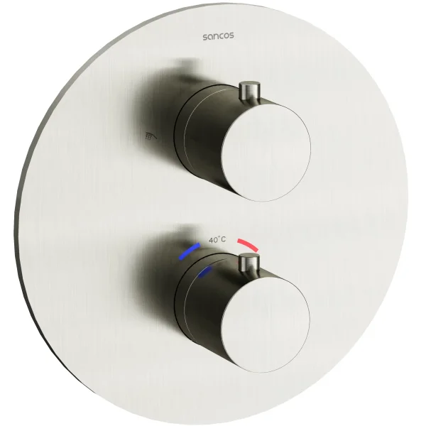 Душевой комплект Sancos Etna SC9010BN 250 мм, с термостатом, никель