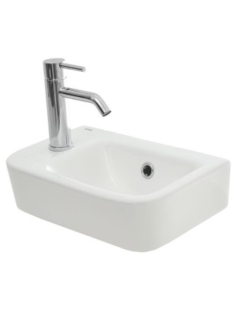 Умывальник с отверстием под смеситель, AQUAme AQM5006L, Левый 375х245х135